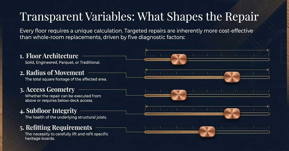What affects the cost of squeaky floor repair? What affects the cost of squeaky floor repair?