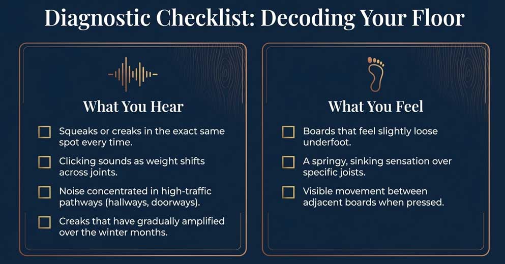 Common squeaky floor problems we fix Common squeaky floor problems we fix